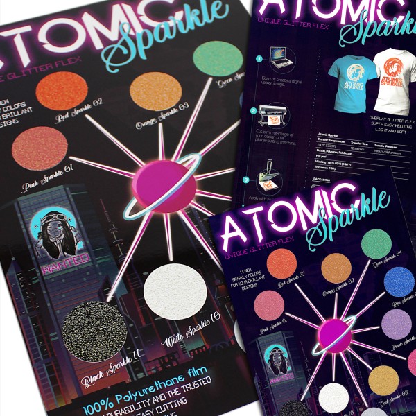 Farbkarte Textilfolie Atomic Sparkle